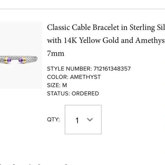 DAVID YURMAN ๐ AUTHENTIC Classic Cable Bracelet 7mm - Picture 13 of 15